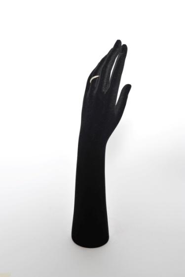 Main femme H31cm floqué velours noir