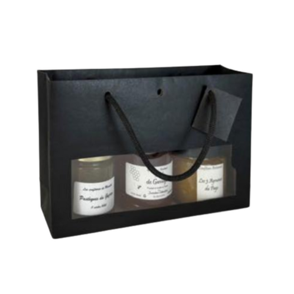 Sacs papier Luxe - brun naturel avec fenêtre - 6 formats