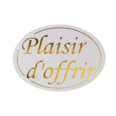 Boîte 500 étiquettes adhésives  «Plaisir d'offrir»