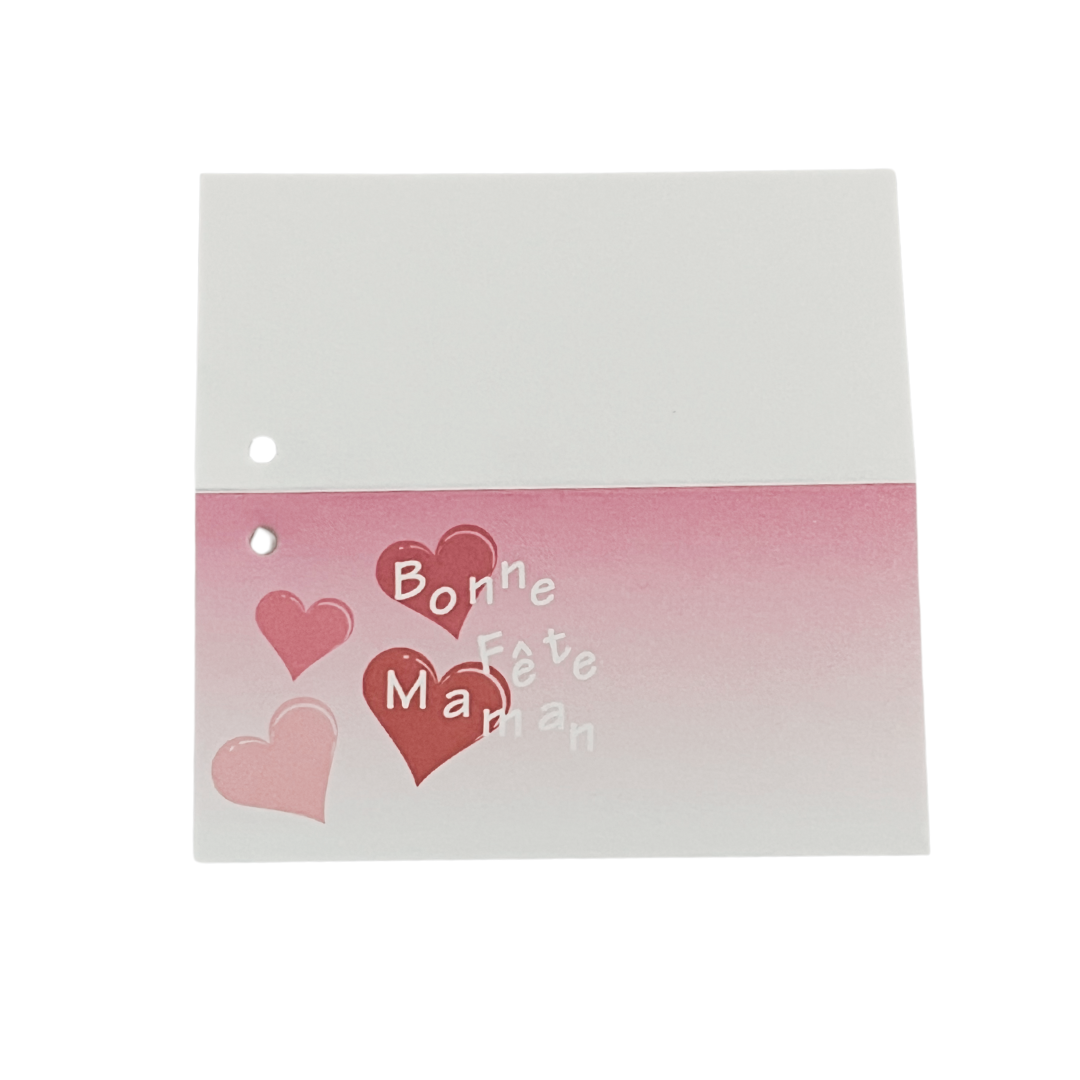 Étiquettes à trou - Fête des mamans ou st-Valentin