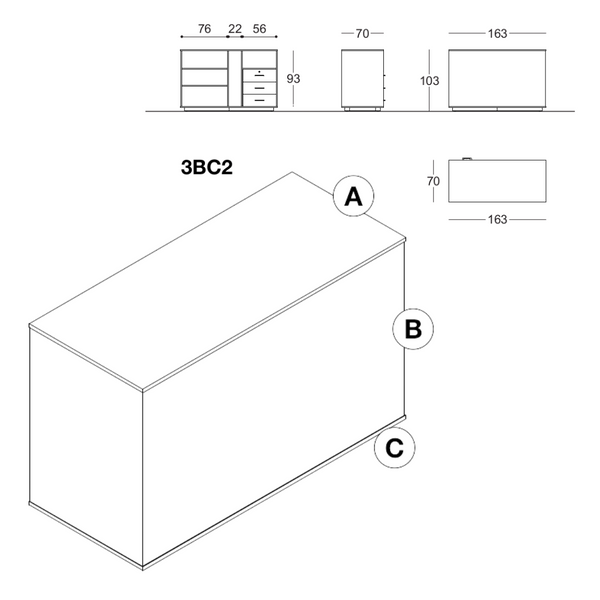 Comptoir 3BC - 3 formats
