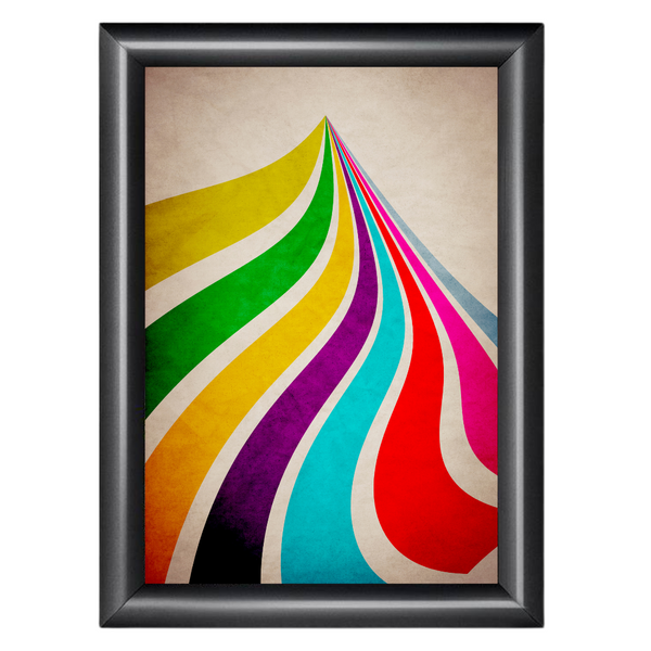 Cadre mural à clapets en aluminium éloxé - 5 FORMATS