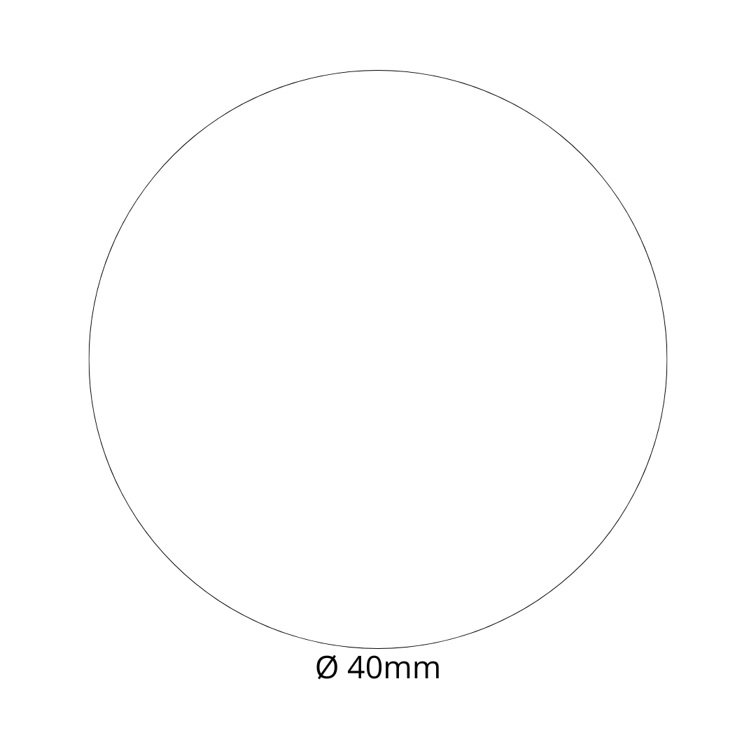 Pastilles adhésives transparente 40mm - 1000pcs
