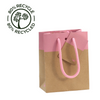 Sacs papier Luxe Rose sur kraft – 2 formats