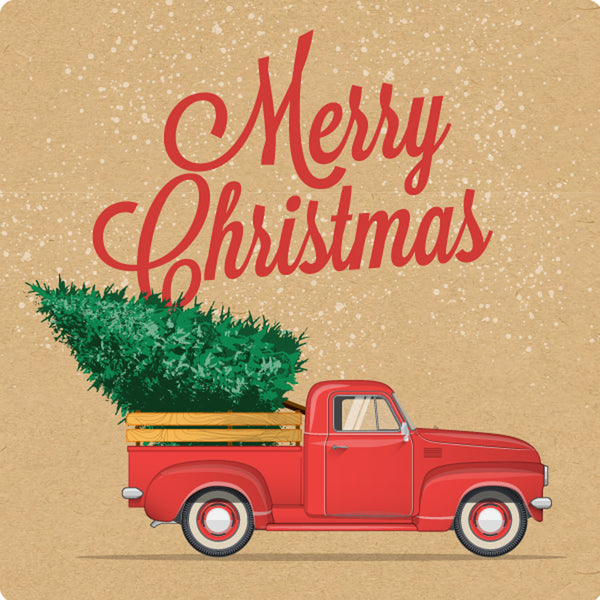 Boîte étiquettes adhésives « Joyeux Noël »