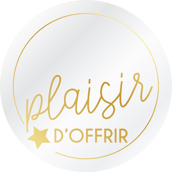 Boîte 500 étiquettes adhésives  «Plaisir d'offrir»