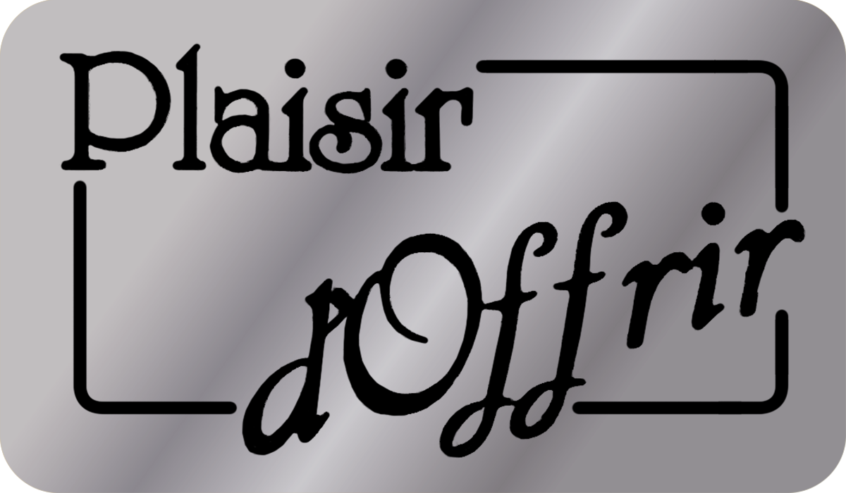 Boîte 1000 étiquettes adhésive «Plaisir d'offrir» | 2 couleurs