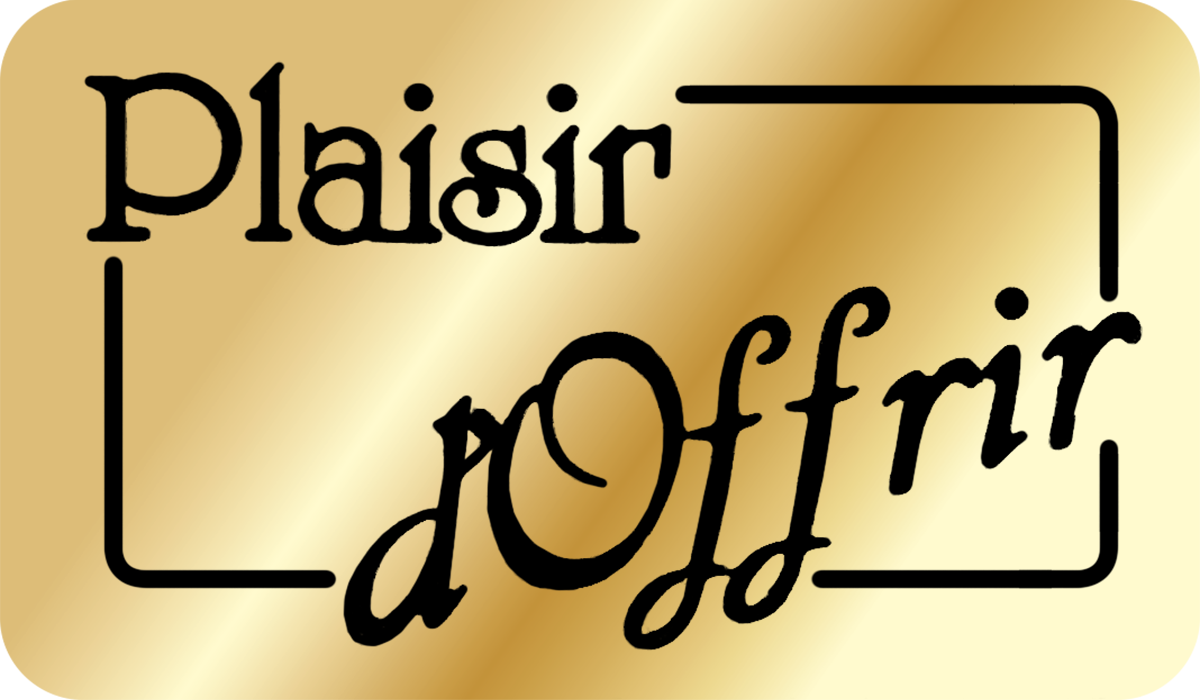 Boîte 1000 étiquettes adhésive «Plaisir d'offrir» | 2 couleurs