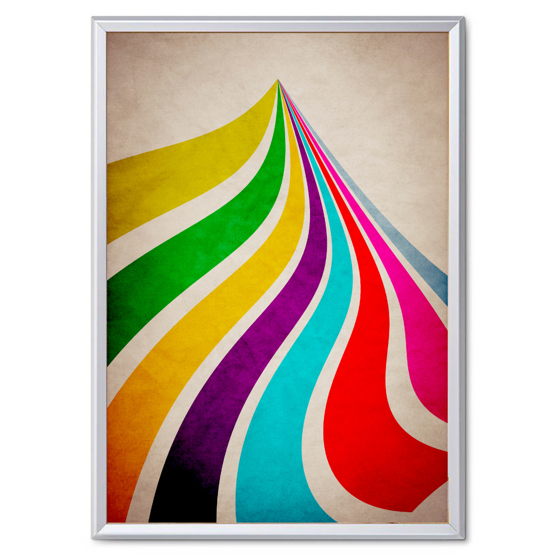 Cadre mural à clapets en aluminium éloxé - 5 FORMATS