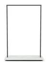 Portant métal brut avec socle blanc mat - 2 hauteurs