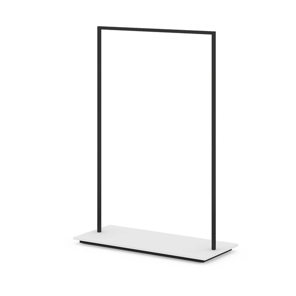 Portant vêtements H160m en métal avec socle mélaminé - personnalisables