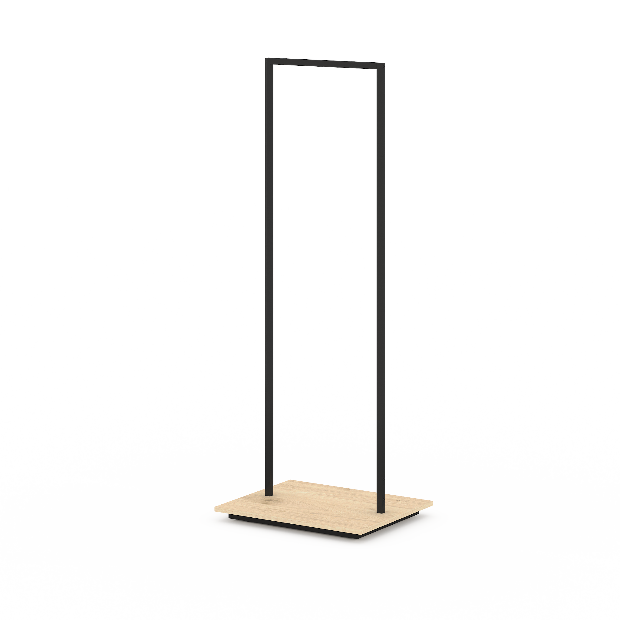 Portant vêtements H160m en métal avec socle mélaminé - personnalisables