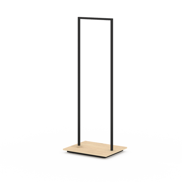 Portant vêtements H160m en métal avec socle mélaminé - personnalisables