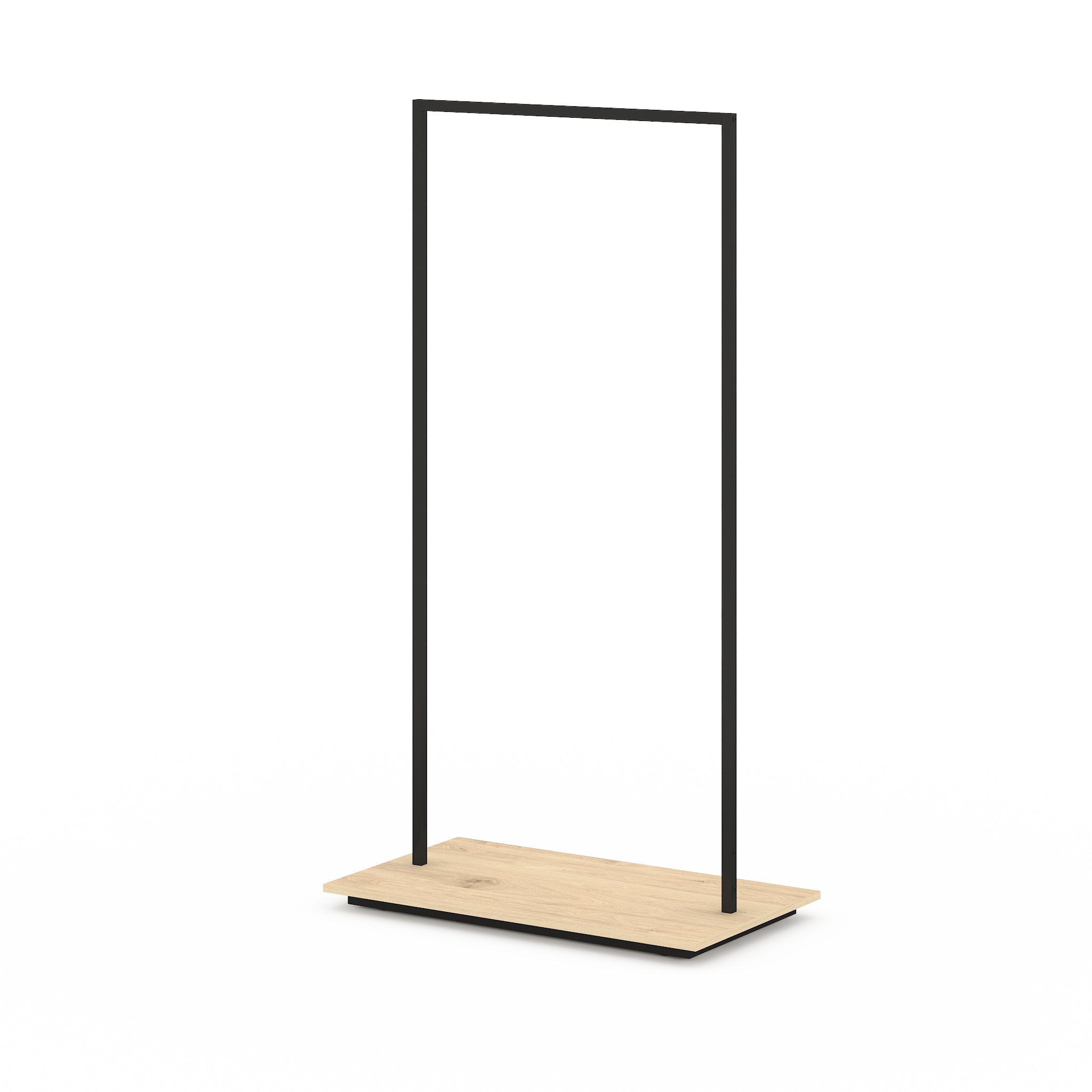 Portant vêtements H160m en métal avec socle mélaminé - personnalisables