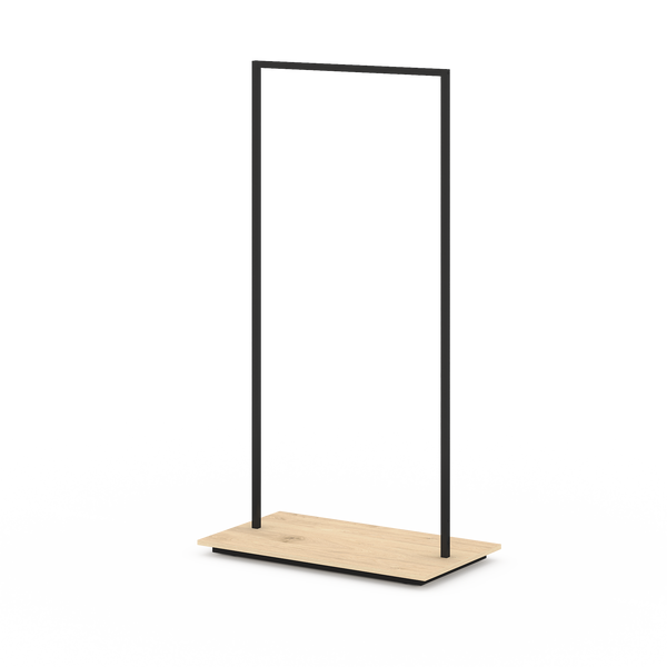 Portant vêtements H160m en métal avec socle mélaminé - personnalisables