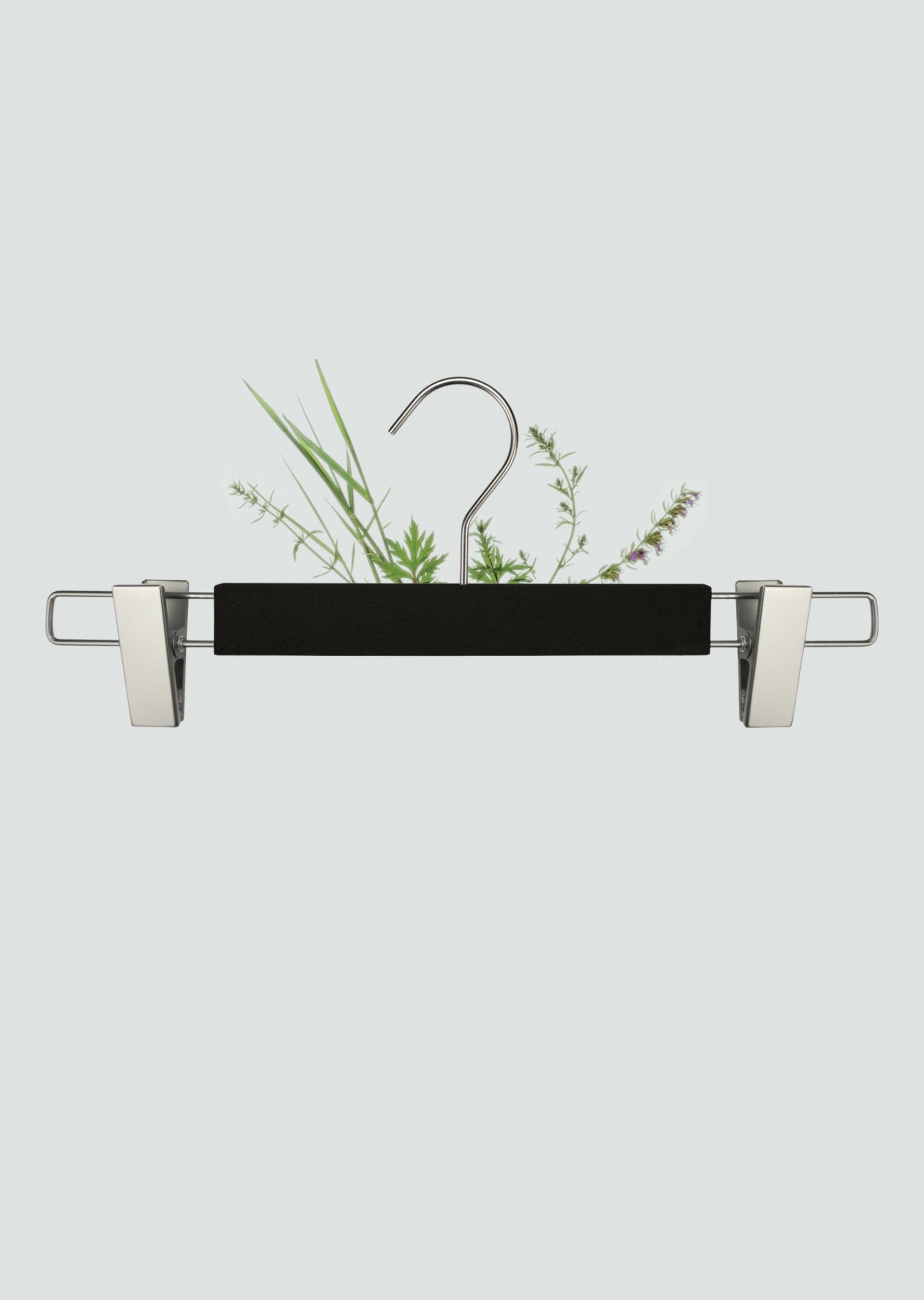 Ditta Display Retail Solutions - cintre BIO pour vêtements à pinces couleur noir BIO Kleiderbügel für Kleidung mit Klammern Farbe schwarz BIO clothes hanger with clips, black
