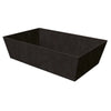 Corbeille de présentation noire en carton rigide, parfaite pour coffrets gourmands et paniers garnis