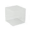 cube de présentation en acrylique transparent avec un côté ouvert, support élégant et polyvalent pour vitrines, comptoirs et expositions