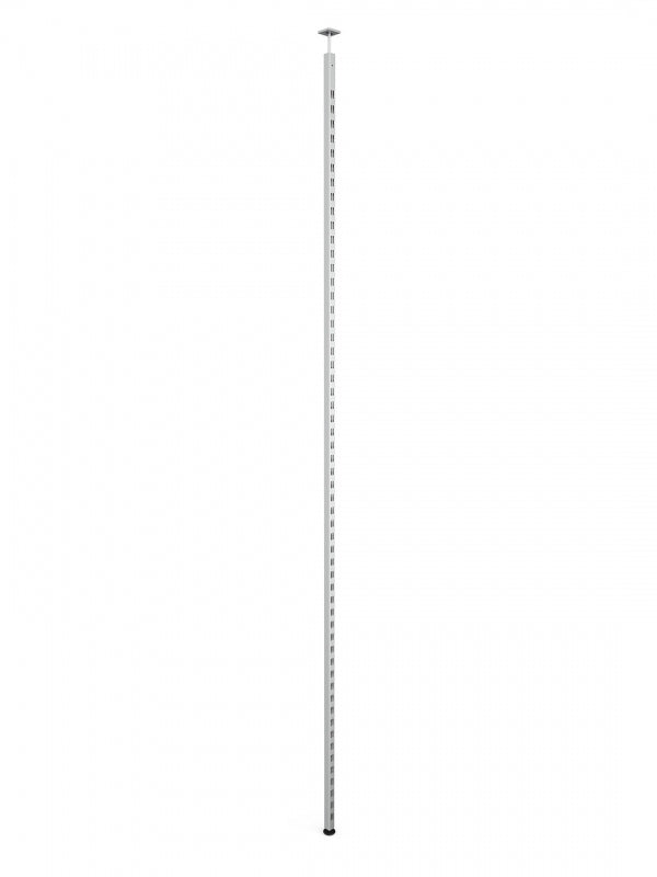 Système d’agencement sol-plafond Triplo H297 cm en acier, structure réglable 30×30 mm pour aménagement de boutique professionnel