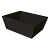 Petite corbeille de présentation noire en carton rigide, parfaite pour coffrets gourmands et paniers garnis