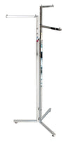 DittaDisplay Retail Solutions - Portant à 3 bras réglables en métal chromé Ständer mit 3 verstellbaren Armen aus verchromtem Metall Rack with 3 adjustable arms in chromed metal