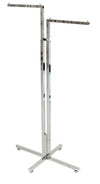 DittaDisplay Retail Solutions - Portant à 2 bras réglables en métal chromé Ständer mit 2 verstellbaren Armen aus verchromtem Metall Rack with 2 adjustable arms in chromed metal