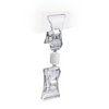Pinces porte-prix articulée - 10pces - transparente / noire