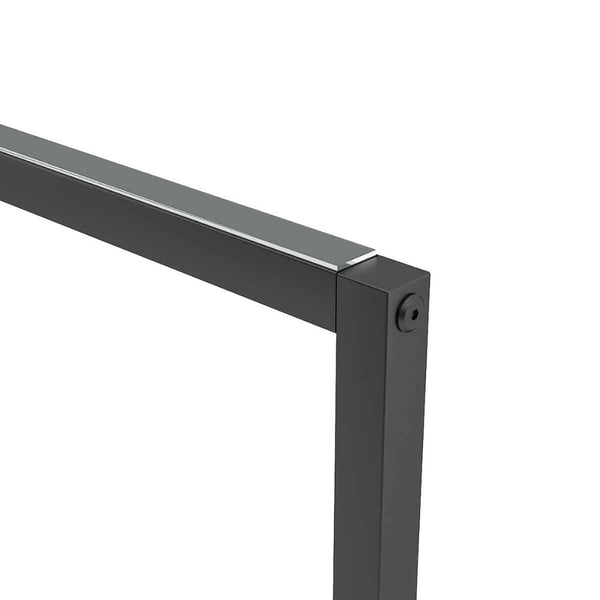 Protection en plexiglas transparent pour barre de portant, idéale pour préserver les finitions