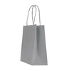 Sac papier kraft gris clair poignées torsadées 26×34 cm – 100 % recyclable et apte au contact alimentaire – fabrication européenne