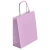 Sac papier kraft rose clair poignées torsadées 26×34 cm – 100 % recyclable et apte au contact alimentaire – fabrication européenne