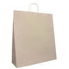 Sac papier kraft sable poignées torsadées 26×34 cm – 100 % recyclable et apte au contact alimentaire – fabrication européenne