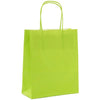 Sac papier kraft vert acidulé poignées torsadées 26×34 cm – 100 % recyclable et apte au contact alimentaire – fabrication européenne