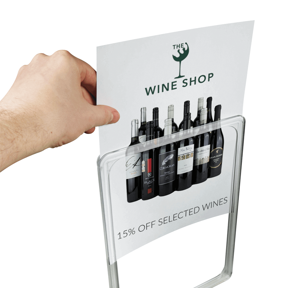 Kit ECO tige télescopique et cadre porte-affiche