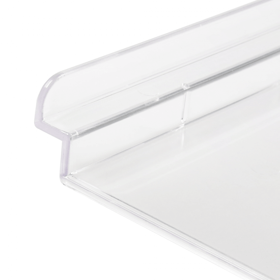 Tablette transparente à chaussure pour panneaux rainurés - 2 formats