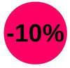 Pastilles adhésives fluo avec "% 10-20-30-40-50-70 %" 32mm - 1000pcs