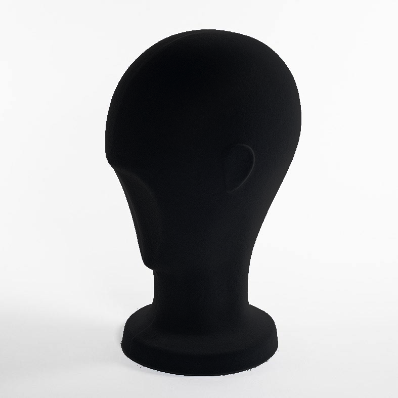 DittaDisplay Tête unisex floqué noir brut présentoir Leiter beflockt schwarz anzeigen