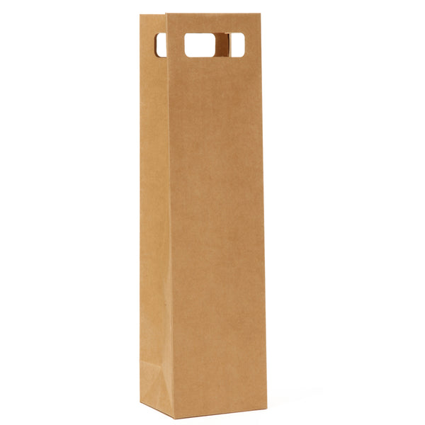 DittaDisplay Retail Solutions Sacs bouteille kraft brun naturel poignées découpées Flaschentaschen kraft braun natur Griffe ausgestanzt Natural brown kraft bottle bags with cut-out handles