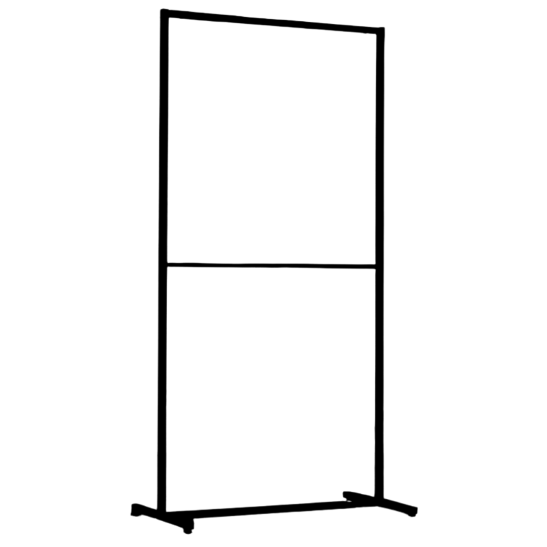 DittaDisplay Retail Solutions - Portant à habits grande hauteur en tube carré finition noir/blanc/chromé Kleiderständer mit großer Höhe aus Vierkantrohr Finish Schwarz/Weiß/Chrom Tall wardrobe rack in square tube, black/white/chrome finish