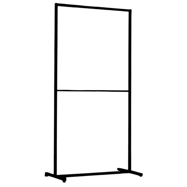 DittaDisplay Retail Solutions - Portant à habits grande hauteur en tube carré finition noir/blanc/chromé Kleiderständer mit großer Höhe aus Vierkantrohr Finish Schwarz/Weiß/Chrom Tall wardrobe rack in square tube, black/white/chrome finish 