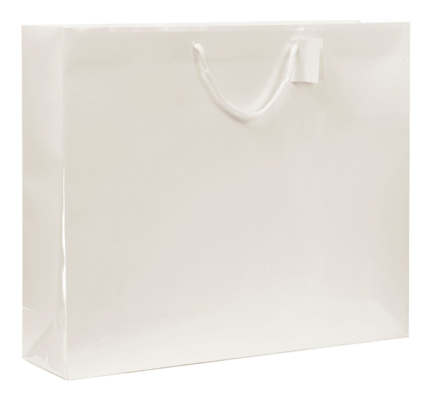 dittadisplay sac cabas luxe blanc pelliculé poignée corde 190gr