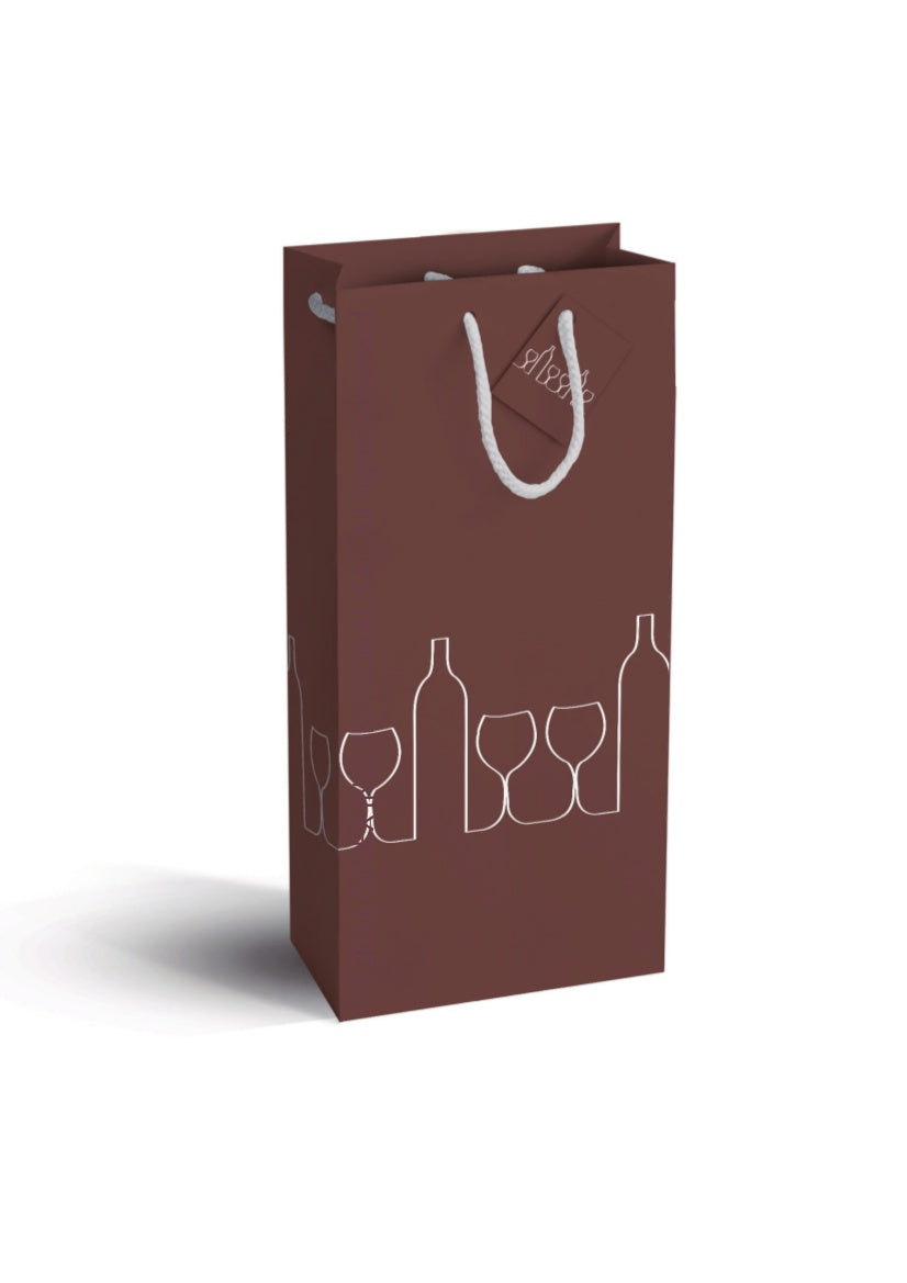 DittaDisplay sac cabas bouteille corde cordon kraft luxe fantaisie 175g carte étiquette
