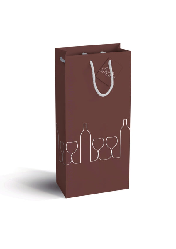 DittaDisplay sac cabas bouteille corde cordon kraft luxe fantaisie 175g carte étiquette
