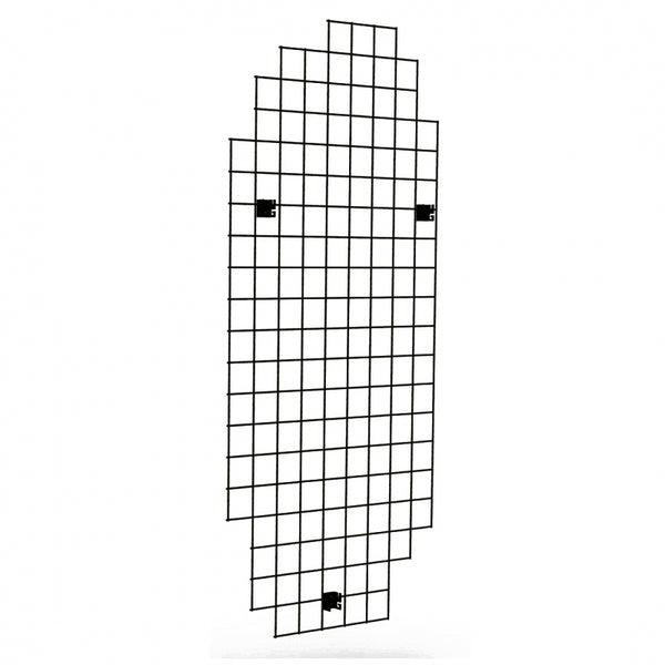 DittaDisplay grille fixation murale ou plafond 90x200cmnoir mat carrés 10x10cm wall or ceiling mounted grid matte black squares 10x10 Wand- oder Deckenmontagegitter mattes Schwarz Quadrate 10x10