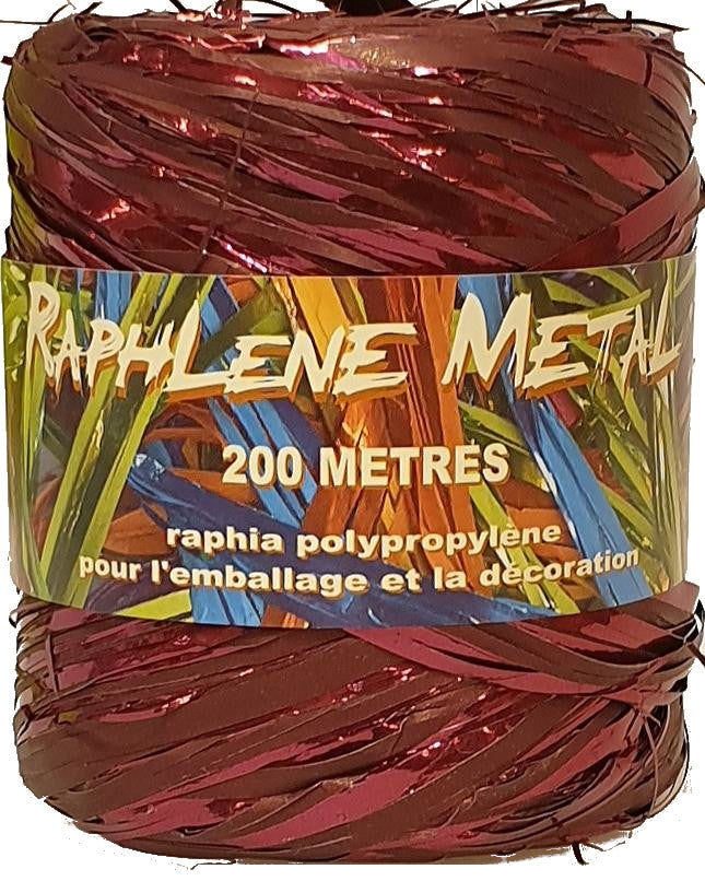 Dittadisplay rouleau bobine raphia polypro métal 200m Metall-Polypro-Raffia-Rolle raffia coil roll