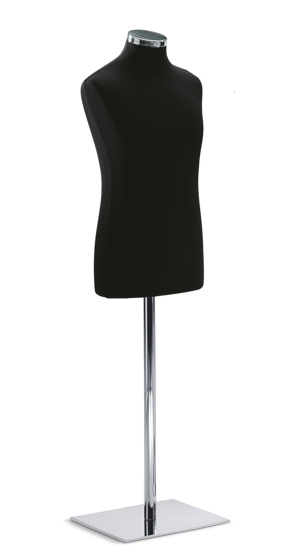 Buste de couture Vetrina enfant 10-12 ans noir base rectangle chrome