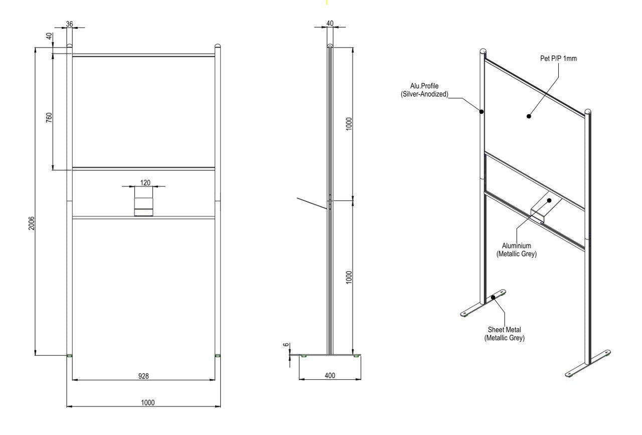 DittaDisplay retail solutions aluminium acrylic hygiene separator séparateur point de vente selling point Hygieneabscheider Einzelhandelsgeschäft