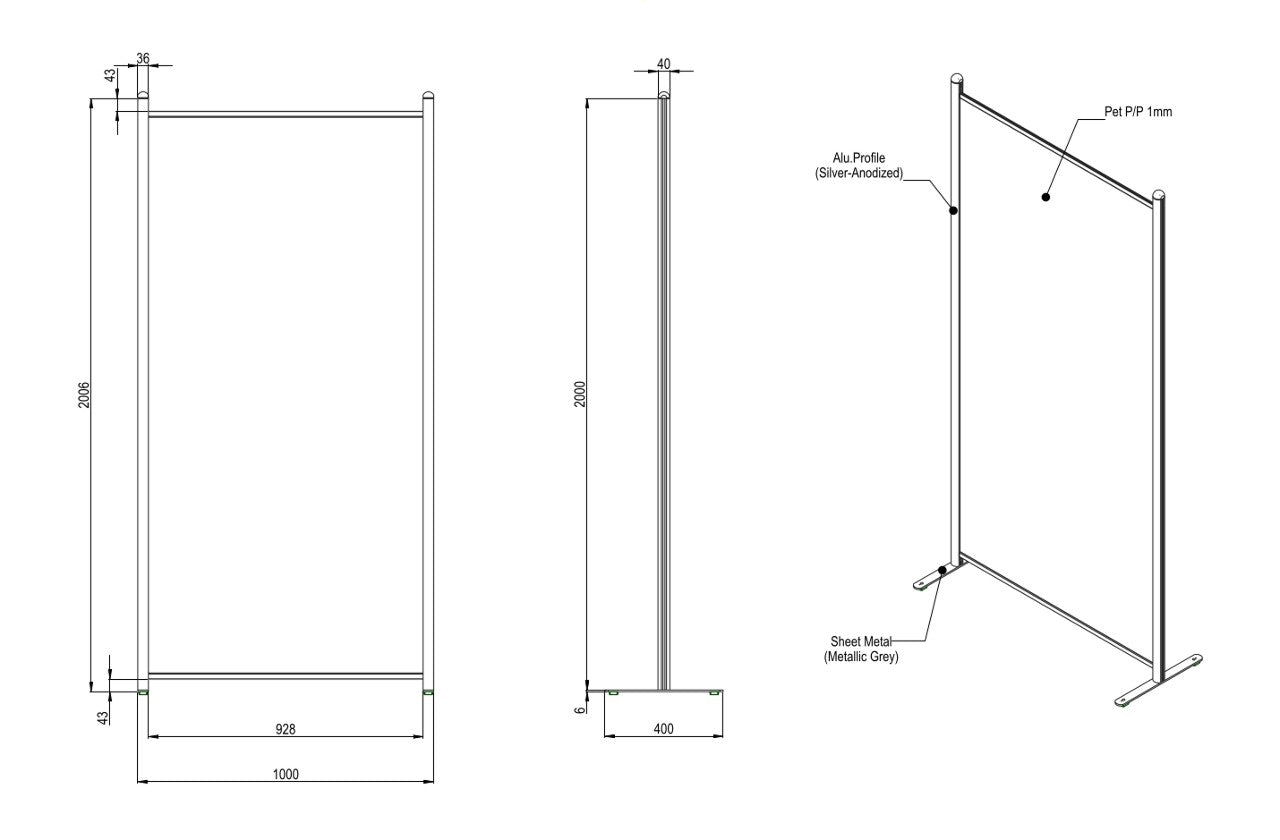 DittaDisplay retail solutions aluminium acrylic hygiene separator séparateur Hygieneabscheider