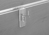 Tige porte blister transparente pour panneaux rainurés - 4 formats