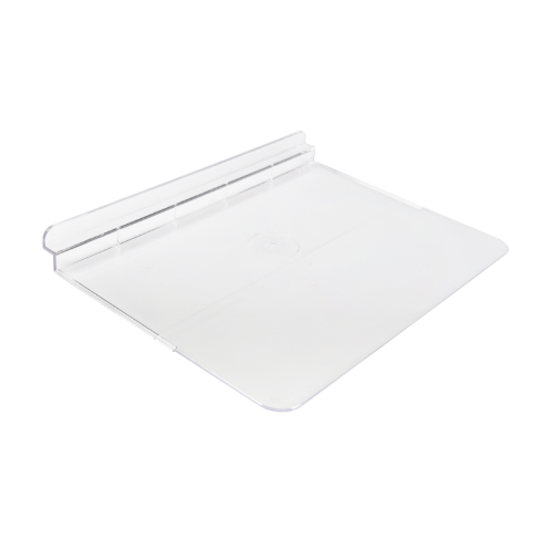 Tablette transparente à chaussure pour panneaux rainurés - 2 formats