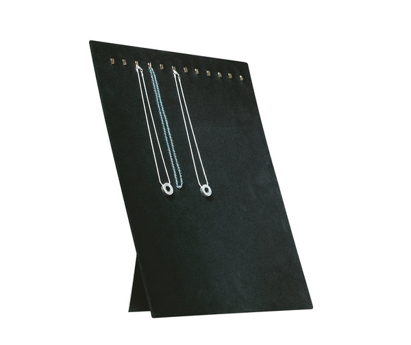 DittaDisplay présentoir collier chainette velour noir necklace display chain black velvet  Halsketten-Display Kette schwartz samt